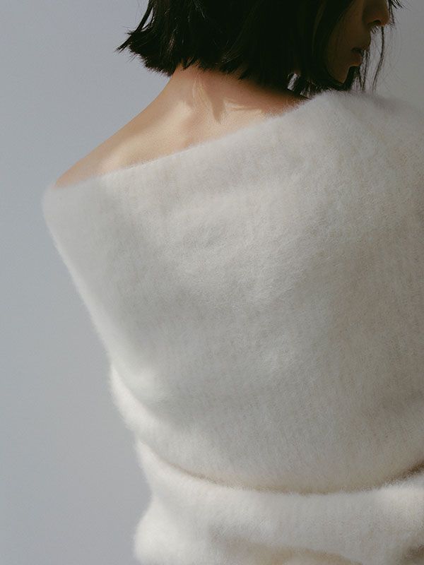 ETRE TOKYO - 2WAYルーズネックニットプルオーバー - WHITE | ADDICT