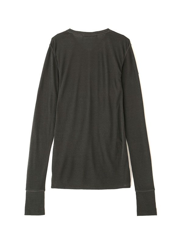 ETRE TOKYO - ウールフライスヘンリーネックプルオーバー（CHARCOAL