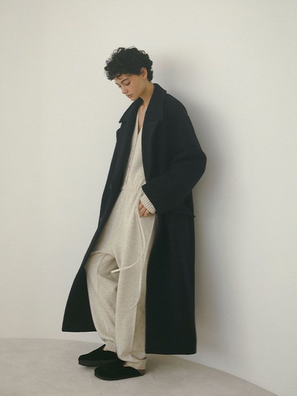 ETRE TOKYO - Vネックニットオールインワン - BEIGE | ADDICT WEB SHOP