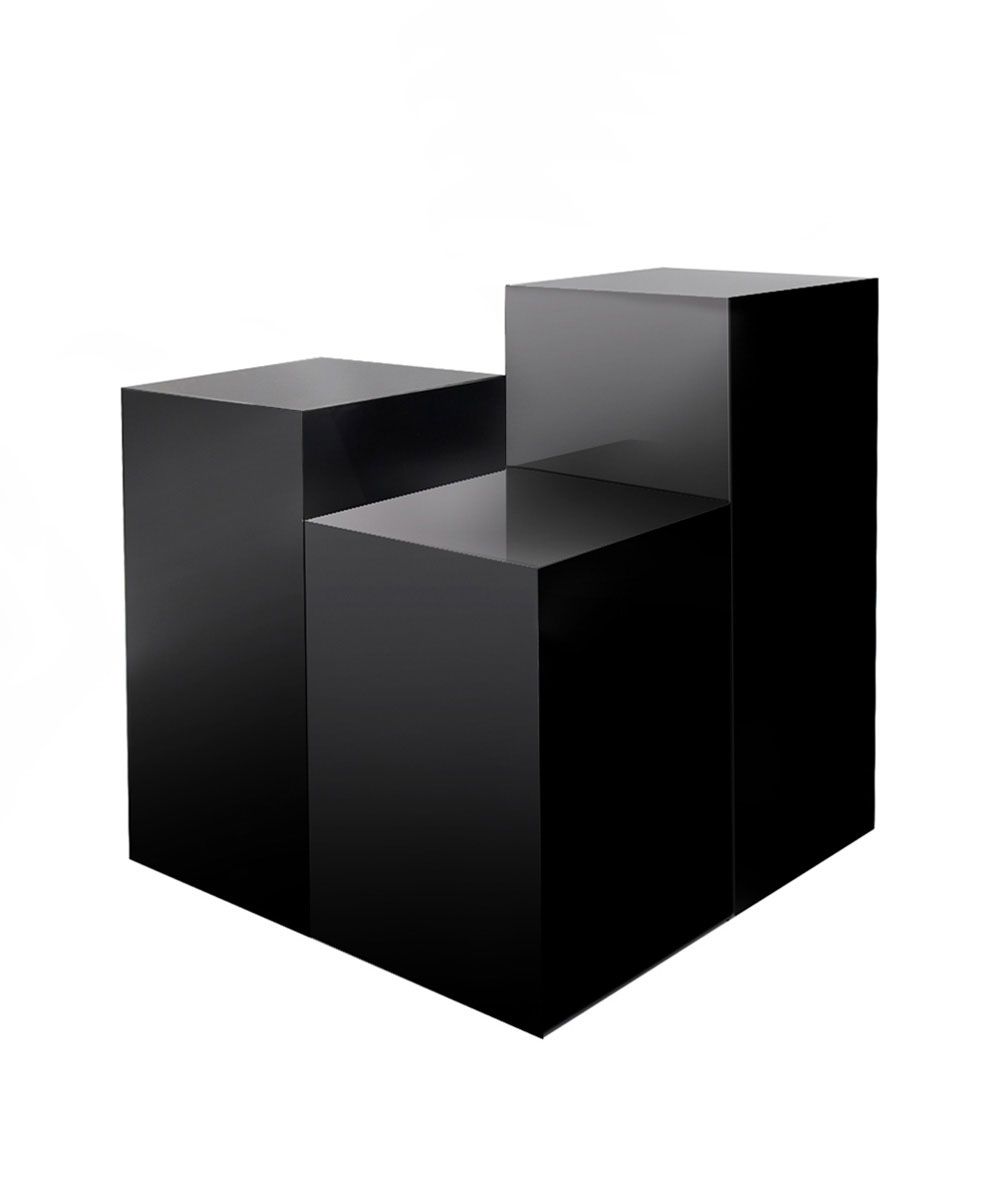 ライン ポイント台（展示台 / 黒）｜テーブル・展示台 レンタルなら