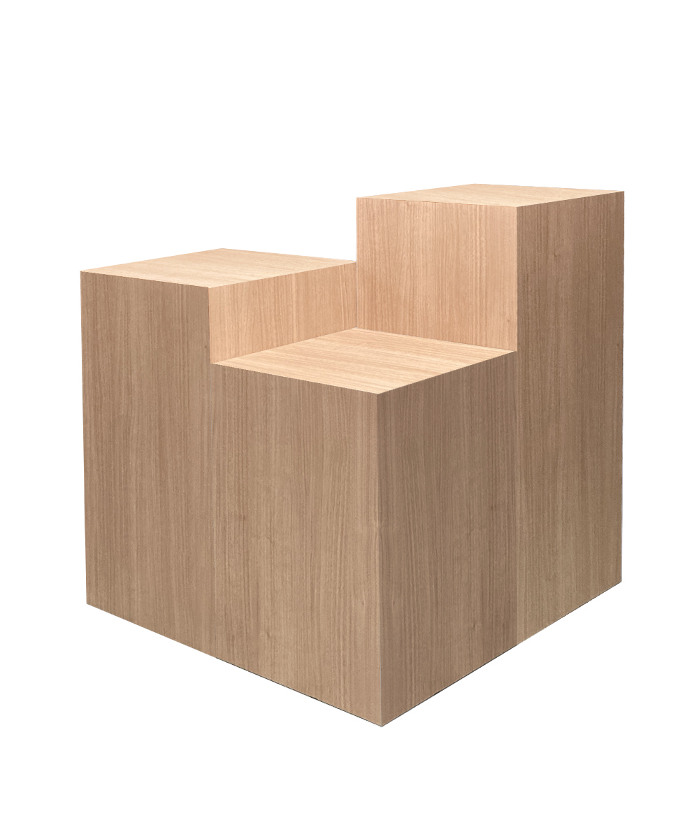 マージン ポイント台（展示台 / 木目）｜テーブル・展示台 レンタル