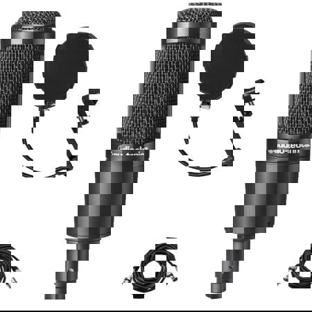 Audio-Technica AT2035 Cardioid Condenser Side-Address Mic W/Pop