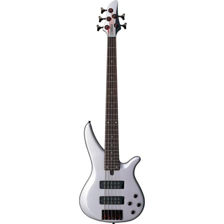 Yamaha RBX375 5 String Bass Guitar, Rosewood Fingerboard, Flat Silver