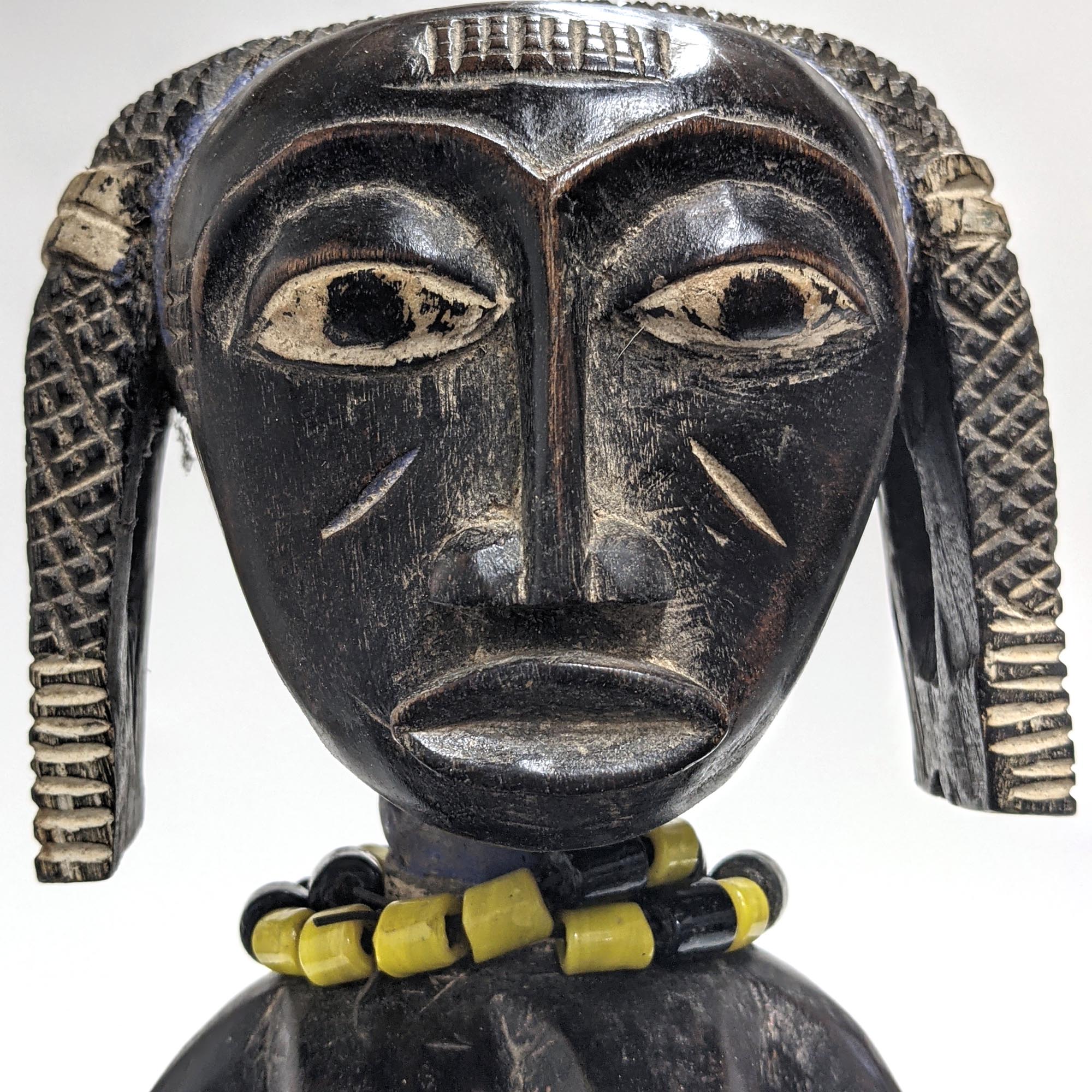 アチェ族母子彫像 高さ49cm アフリカンアート 木彫刻 (f340-17