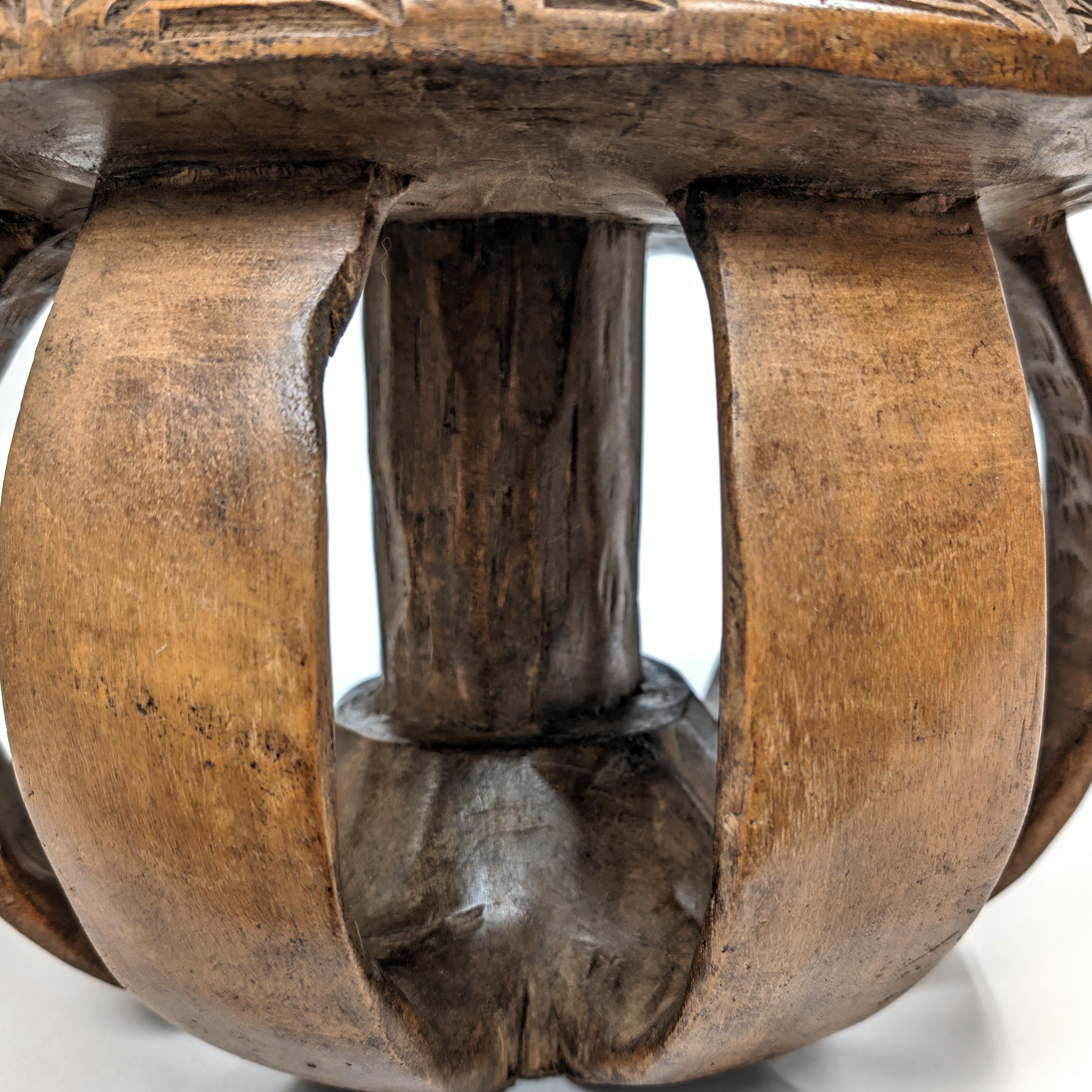 バガ族腰掛 座面32cm アフリカの家具 スツール 椅子 （p570-29