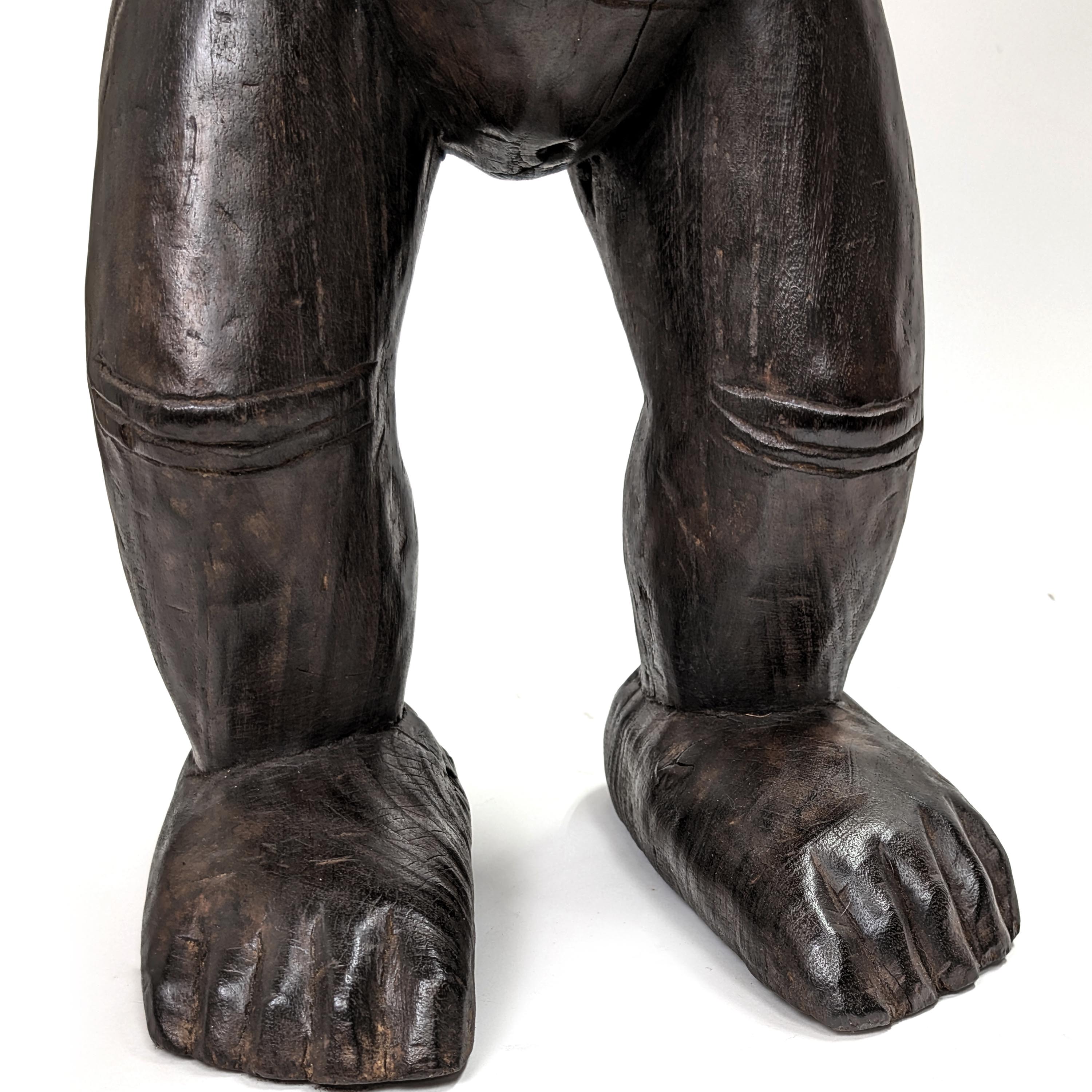 バッサ族母子立像 木彫品 99cm アフリカン プリミティブアート （p880