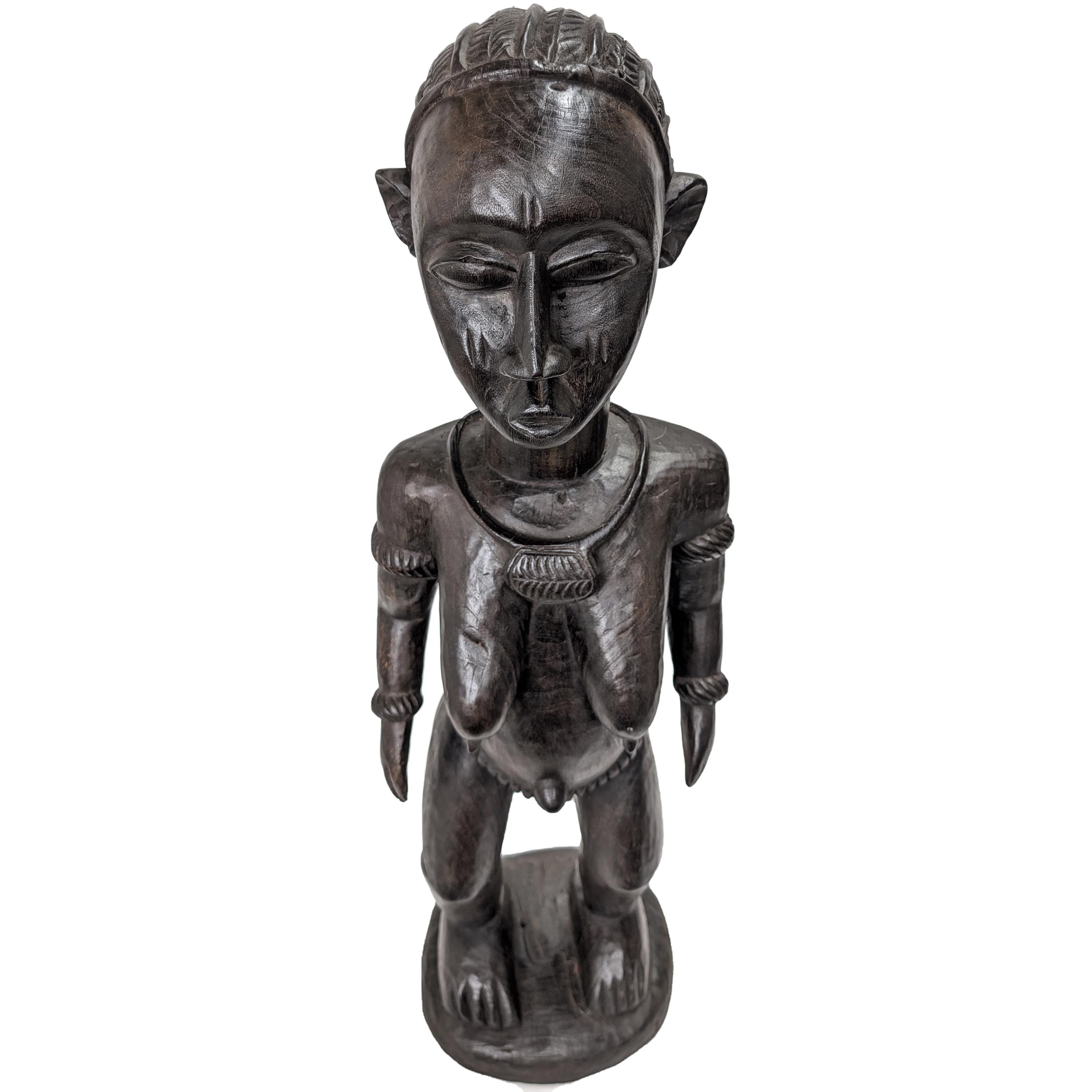 バガ族女性立像 木彫品 102cm アフリカン プリミティブアート （p880