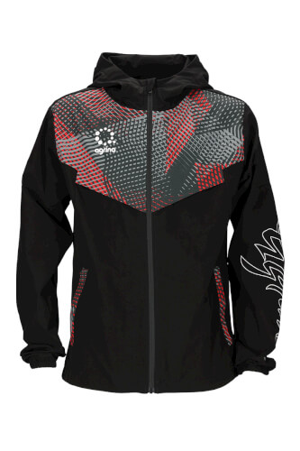 Premiumフェルザストレッチウーブンピステジャケット ag-0655 Black × Red