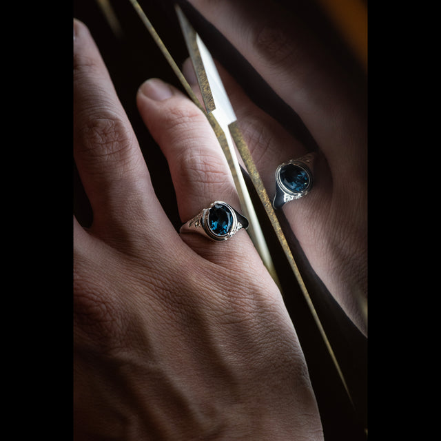 Sapphire Signet Ring | Handmade from AHW Studio