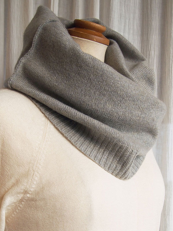 ウールカシミヤ ネックウォーマー［スヌード］雪 - ai,