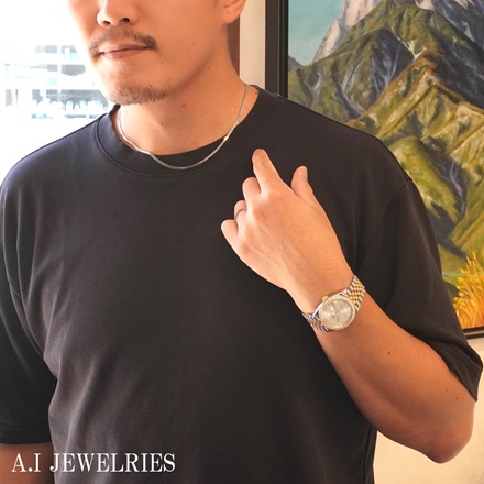 Pt850 プラチナ 6面 ダブル 10g 喜平 ネックレス 45cm 喜平ネックレス