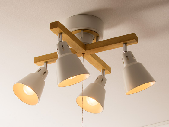 4灯シーリングライト manis〔マニス〕プルチェーンタイプ | 家具