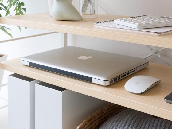 120cm幅タイプ] L字デスク merrily(メラリー) ディスプレイ棚付き