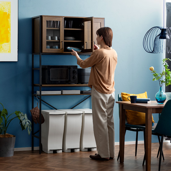 ゴミ箱上収納 Elena (エレナ) ワイドタイプ | 家具・インテリア通販