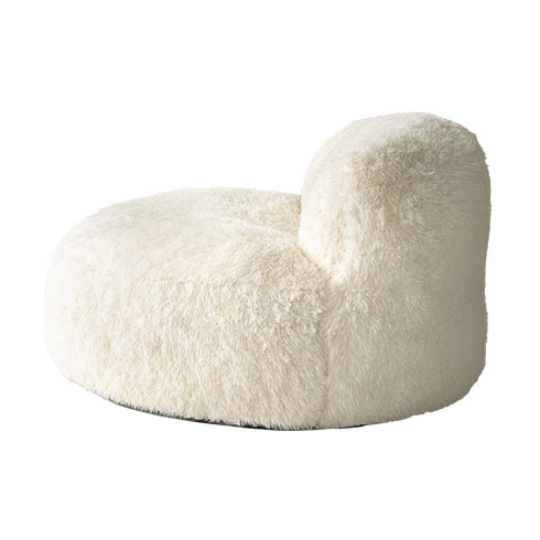 1人掛け クッションソファ まんまる極厚 背もたれ付き もちもち