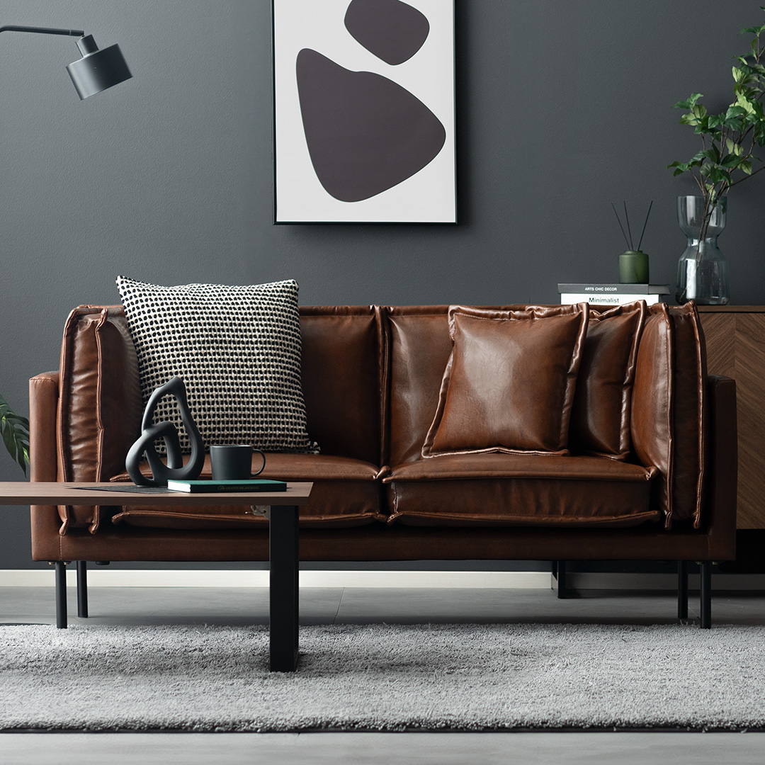 2人掛け ポケットコイルソファ レザー ファブリック Eric | 家具