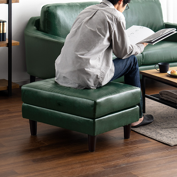 オットマン スツール 足置き ファブリック レザー LAURU | 家具