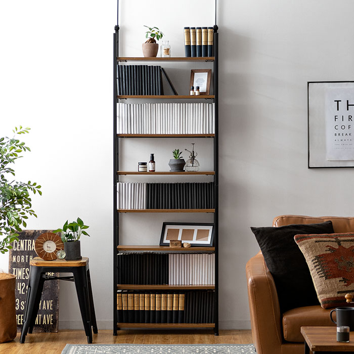 つっぱり式 ブックシェルフCaleb(カレブ)幅60cmタイプ | 家具