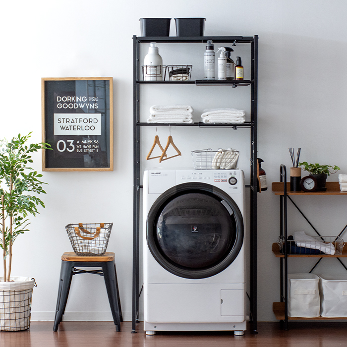 伸縮ランドリーラック LESTER (レスター) 棚タイプ | 家具・インテリア
