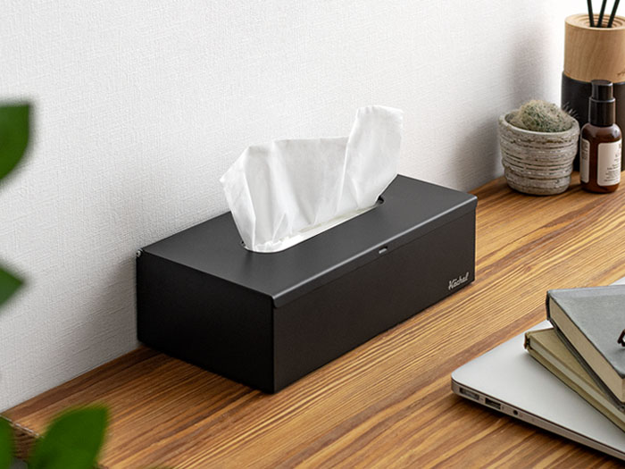 Kochel〔ケッヘル〕 2wayティッシュケース ブラック(マット仕上げ