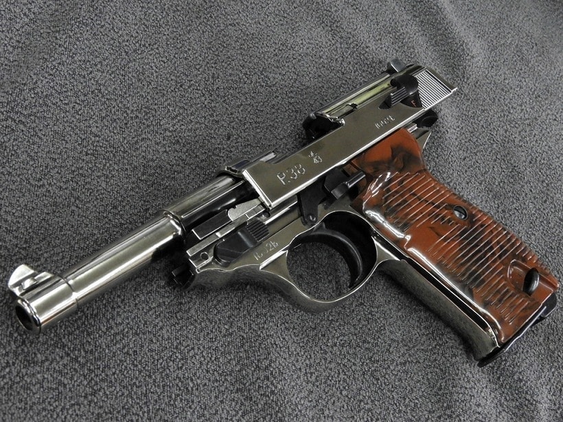 マルシン] ワルサーP38 ミリタリー メタルフィニッシュ メッキ処理済