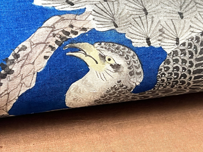 老松に鷹文様染め名古屋帯 帯22-10-02ご売約済 | アンティーク着物の灯屋2