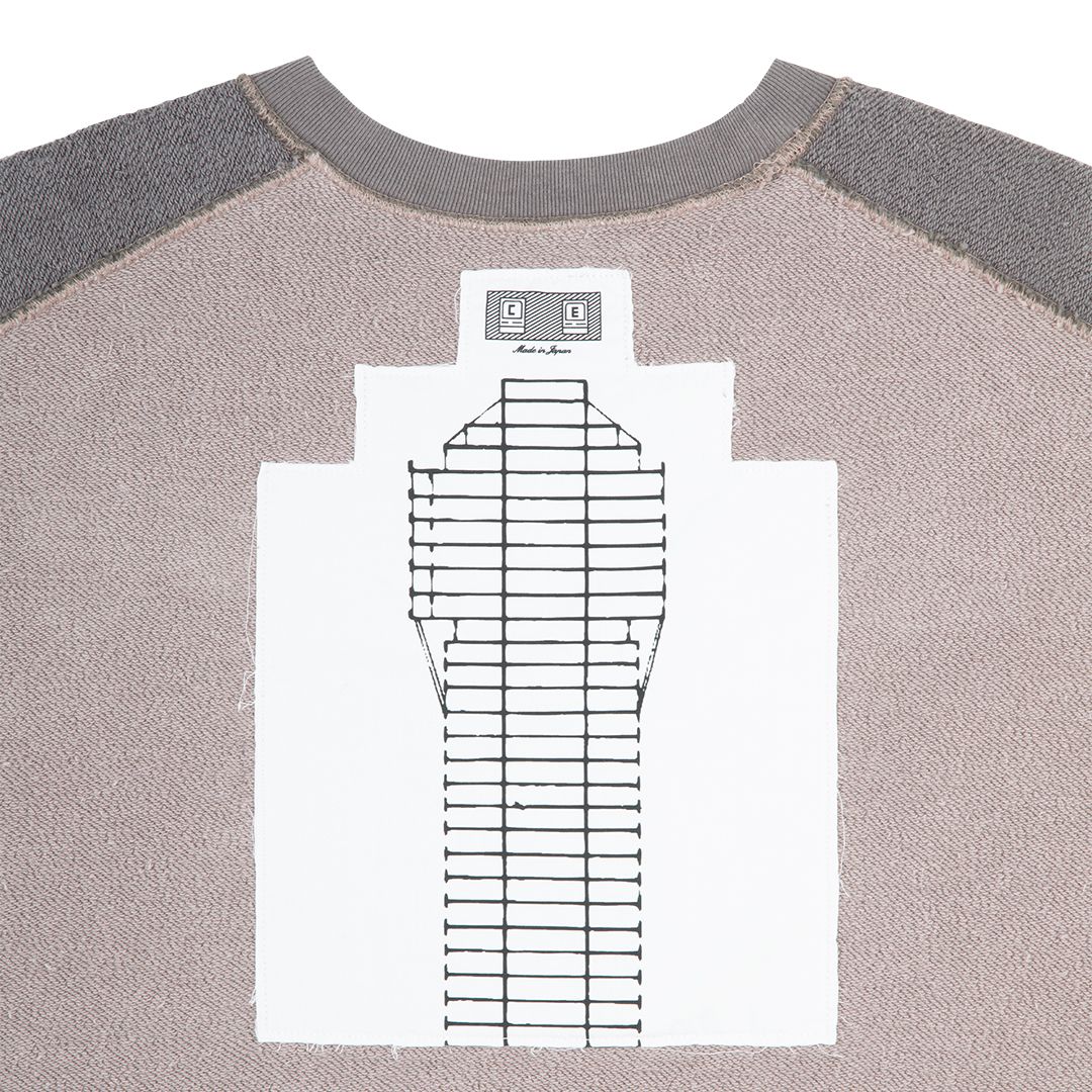 C.E - Panel Shoulder Crew Neck Beige | ALTERFATE