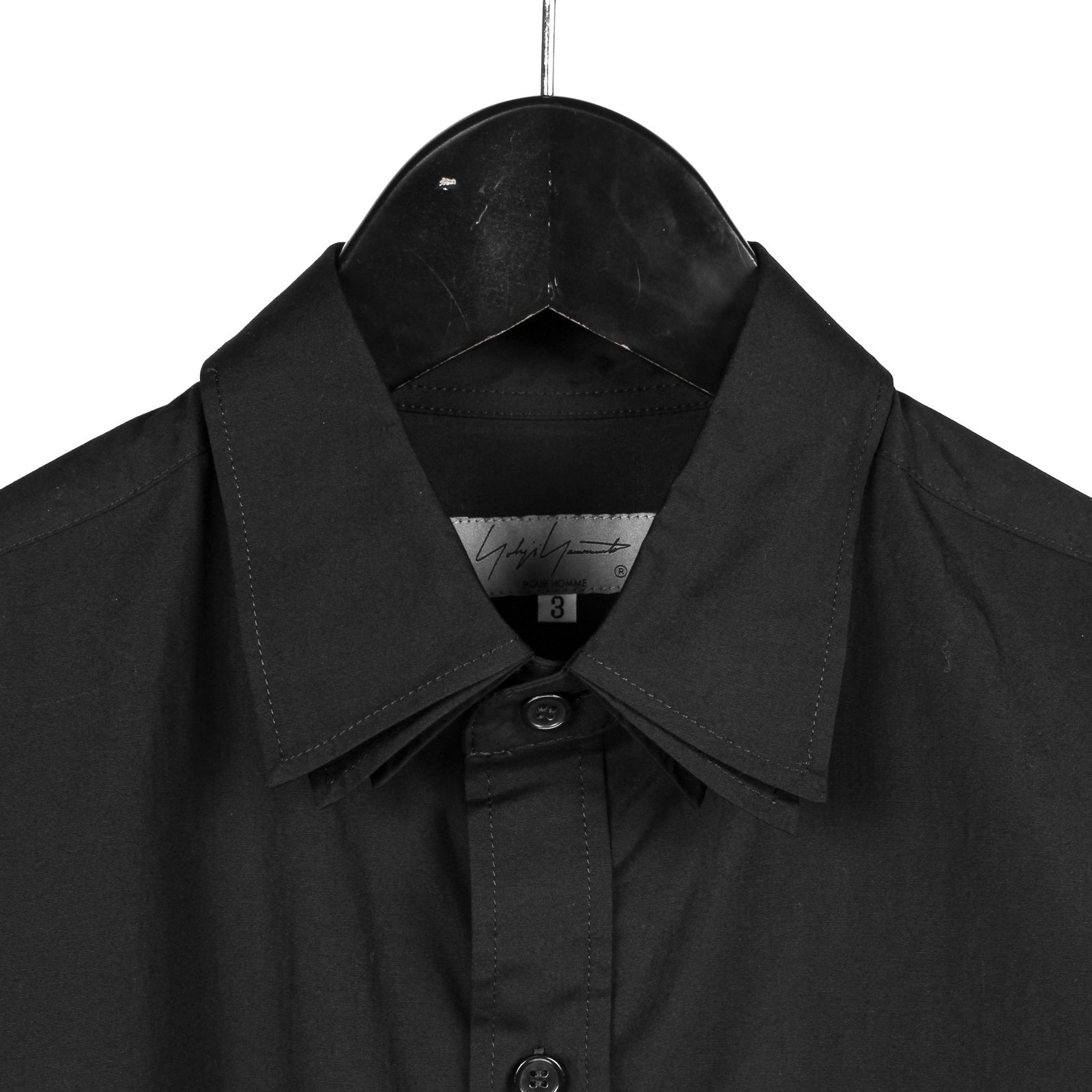 yohji yamamoto - pour homme | 三枚衿B / シャツ (メンズ) / ブラック