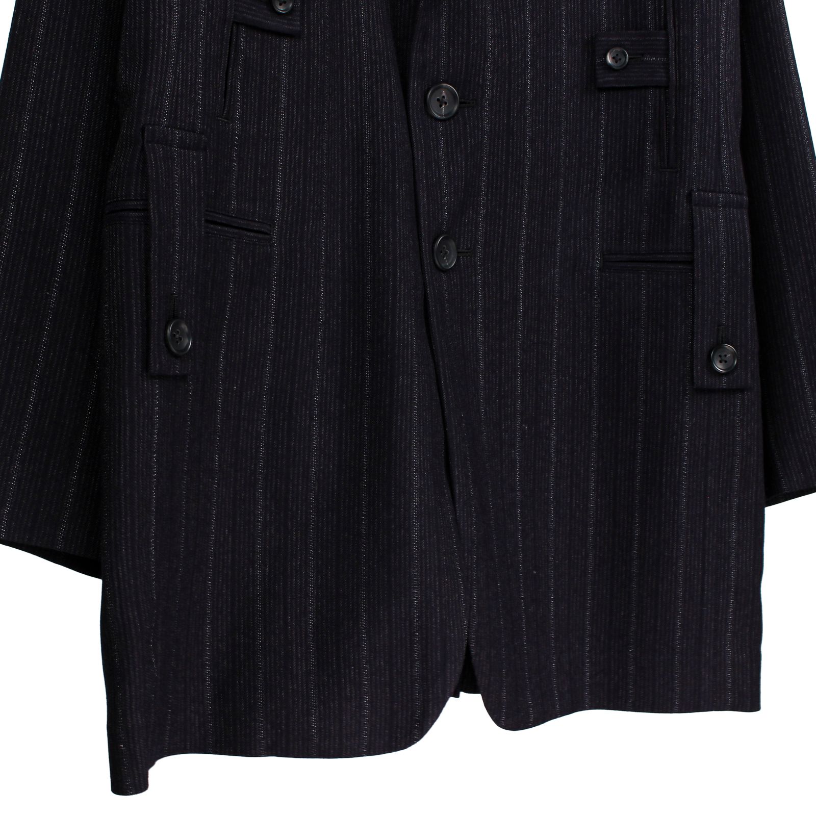 yohji yamamoto - pour homme | STラペル釦5PKJK / ストライプ 細身3ツ