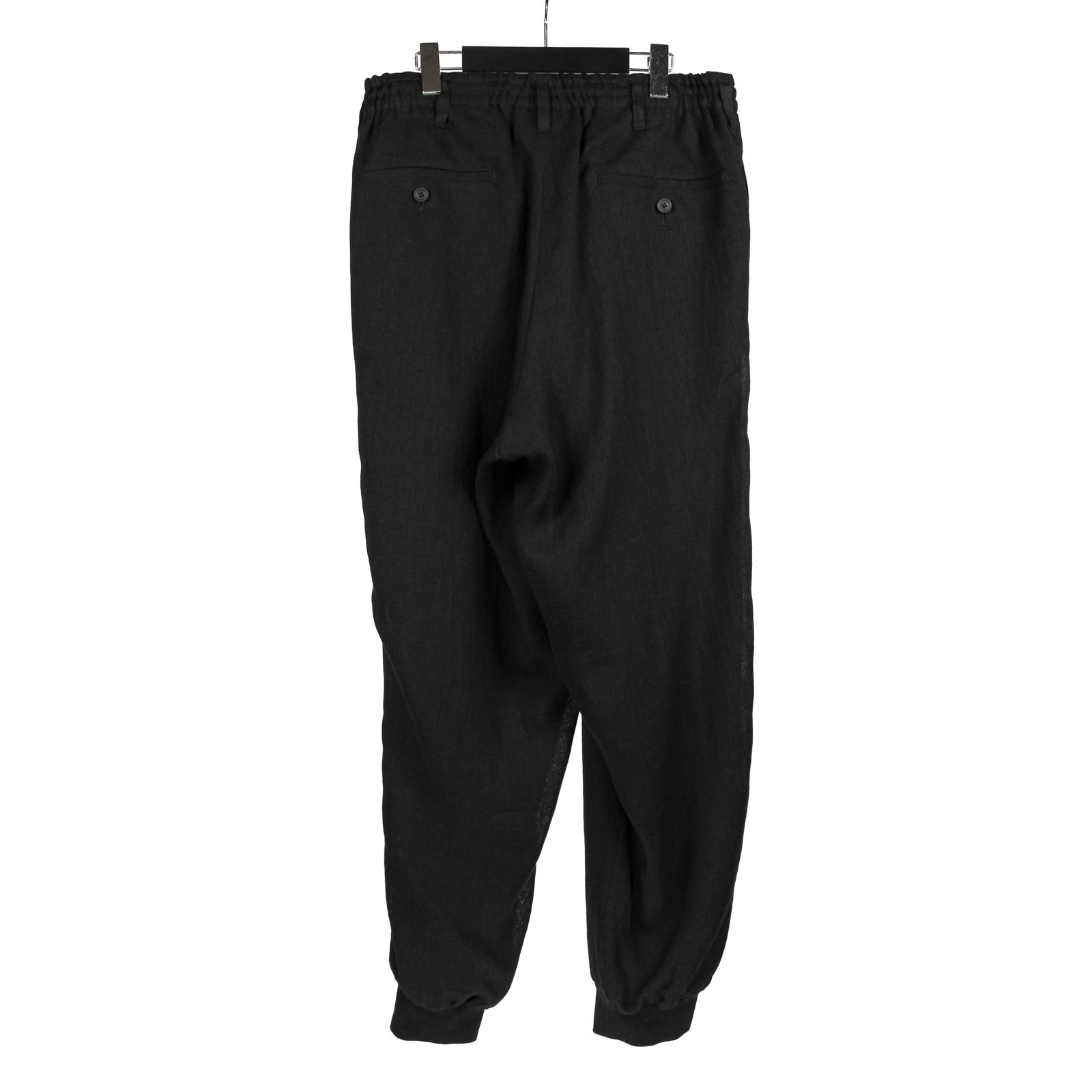 yohji yamamoto - pour homme | 脇リブパンツ (メンズ) / ブラック