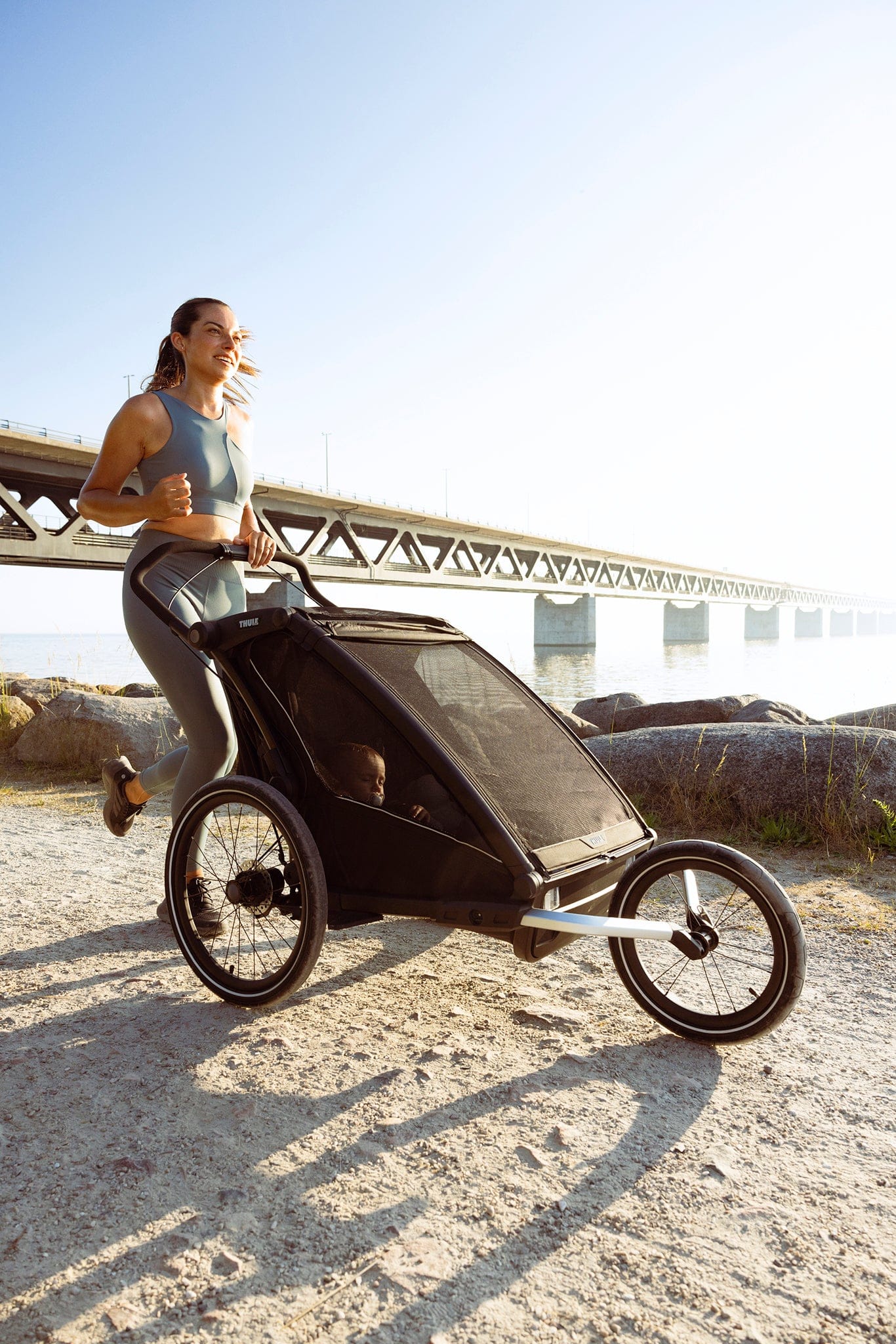 Thule Chariot Sport 2 Double Multisport Bike Trailer + Stroller