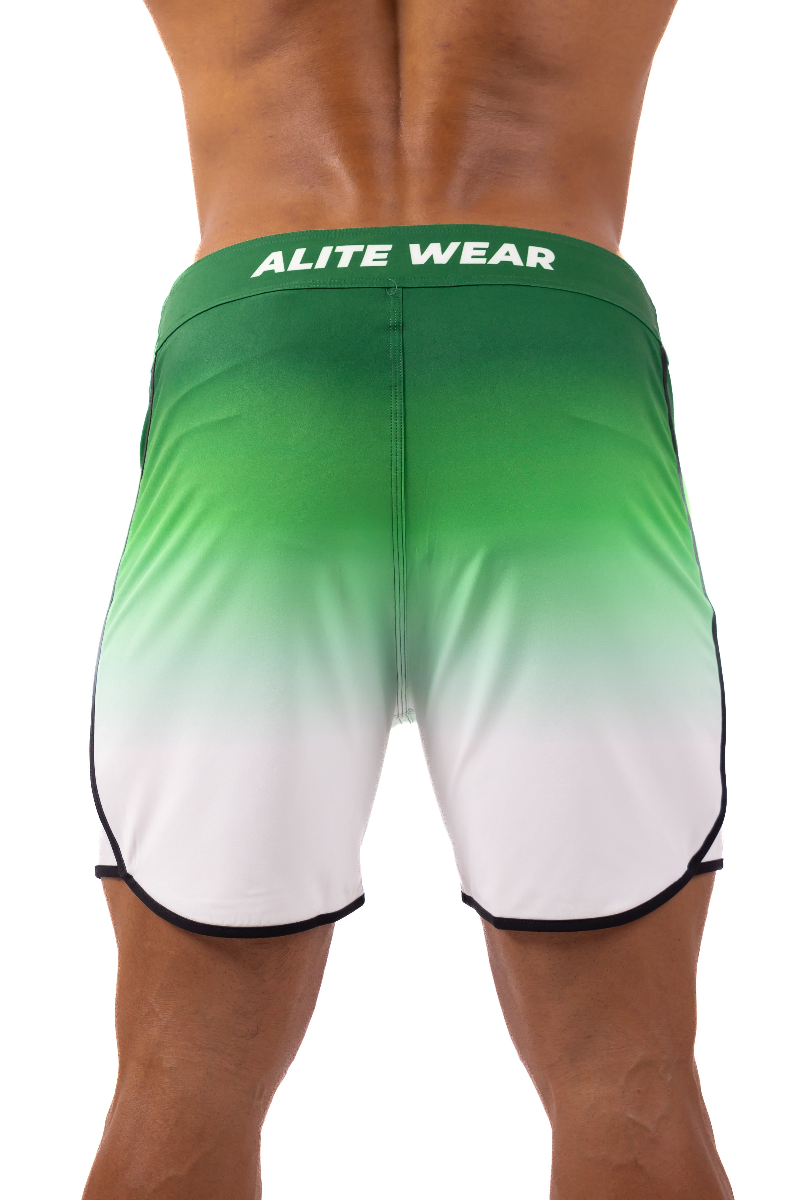 Green Mens Physique Board Shorts: Athletes Performance Gear