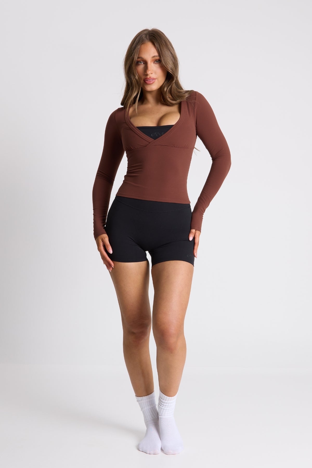 Brown Cross Front Long Sleeve – All For Mimi