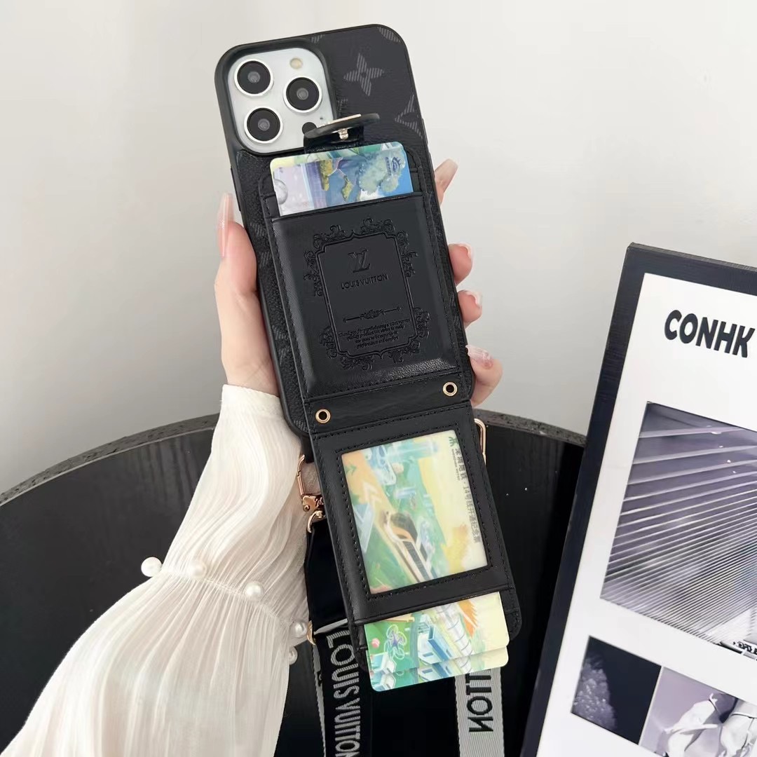 Louis Vuitton iPhone 15 16 17 Pro Max Case with card holder