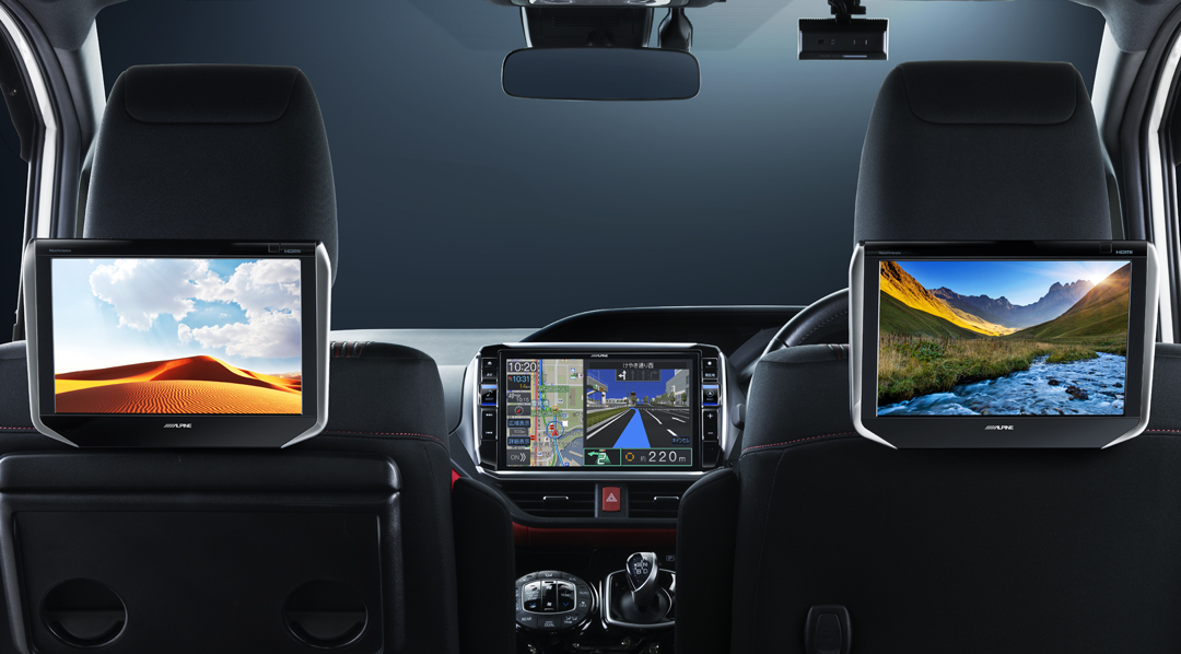 10.1型WXGAヘッドレスト取付け型リアビジョン2台パックSXH10ST | カー