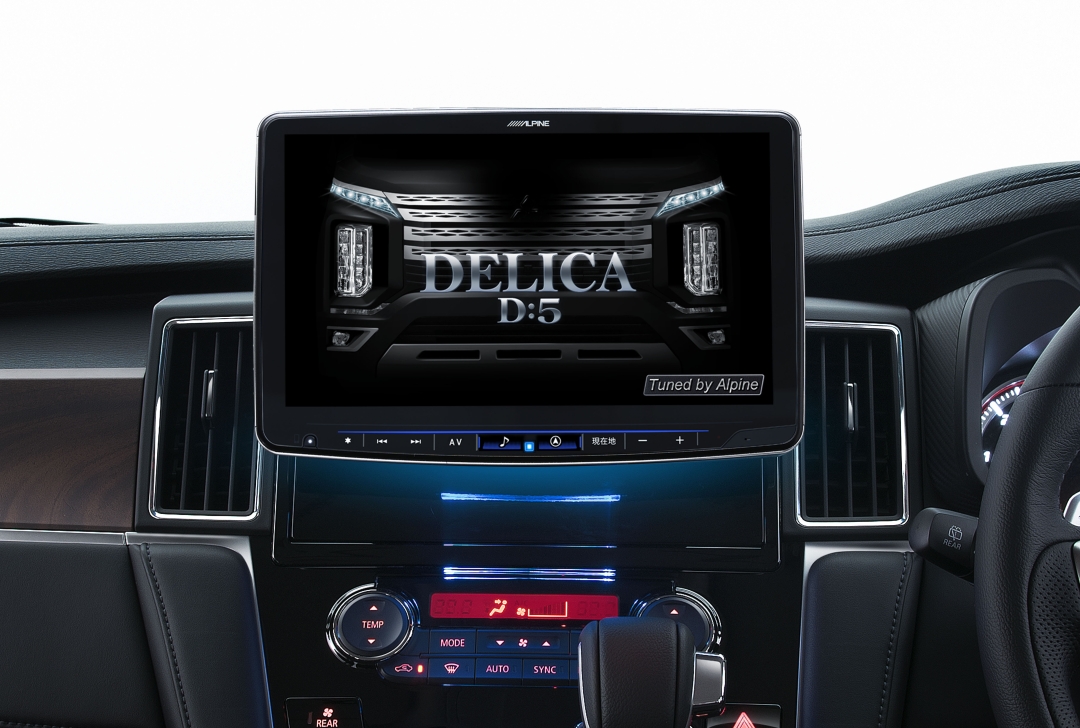 デリカD：5専用 11型カーナビ フローティングビッグX11 取付けキット