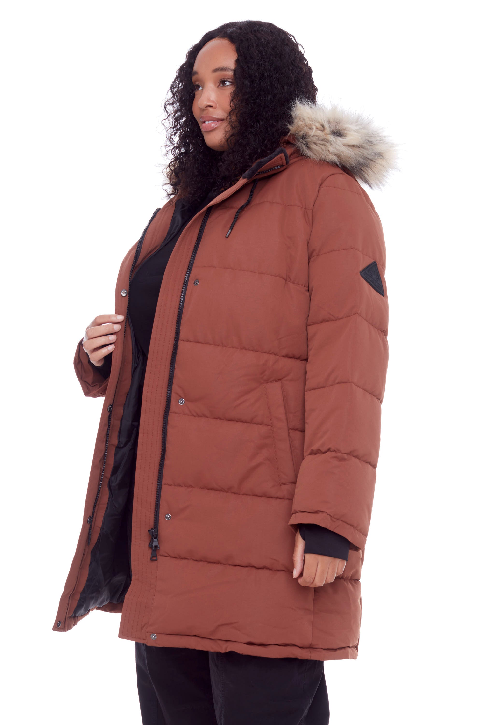 AULAVIK PLUS | WOMEN'S VEGAN DOWN (RECYCLED) MID-LENGTH HOODED