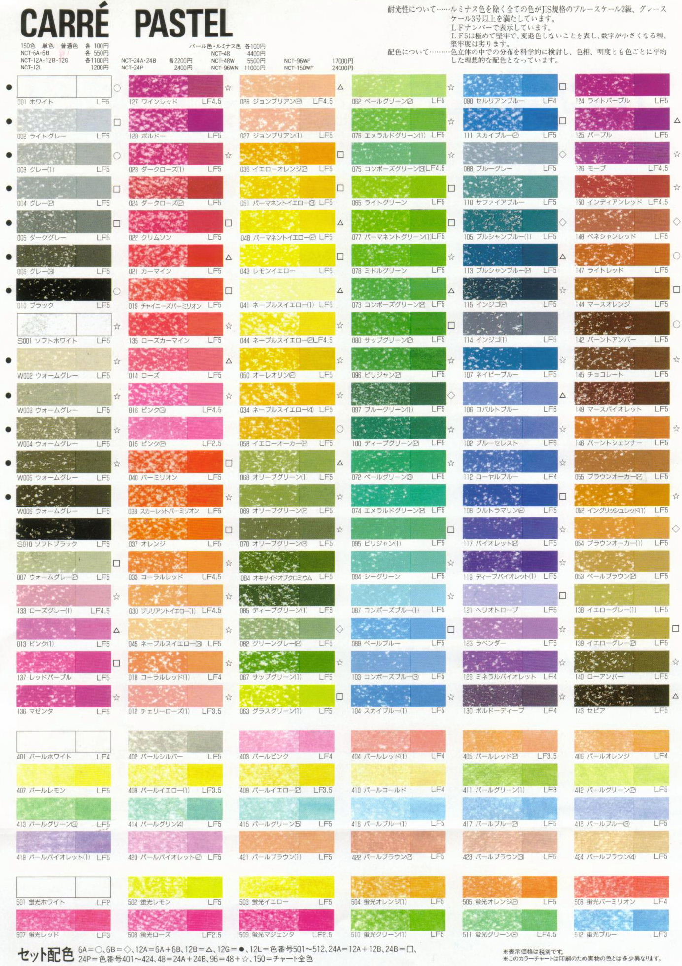 ヌーベル]カレ-パステル 150色(木箱入り:NCT-150WF ) | マルニ額縁画材店