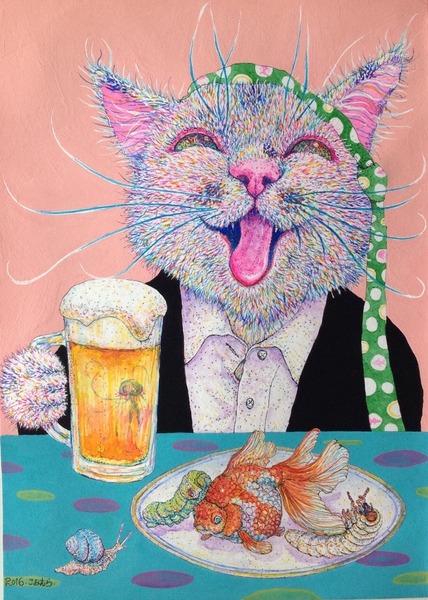 トランペット吹きの猫」 by Anko.｜Artmeter｜暮らしを彩るアートが