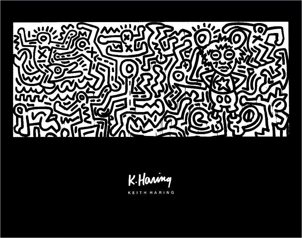 キース・ヘリング ポスター Black and White|アート＆フレーム|絵と