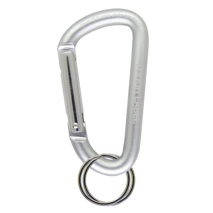 タフレーベル 8mmカラビナ シルバー 取寄品 - 大工道具・金物の専門