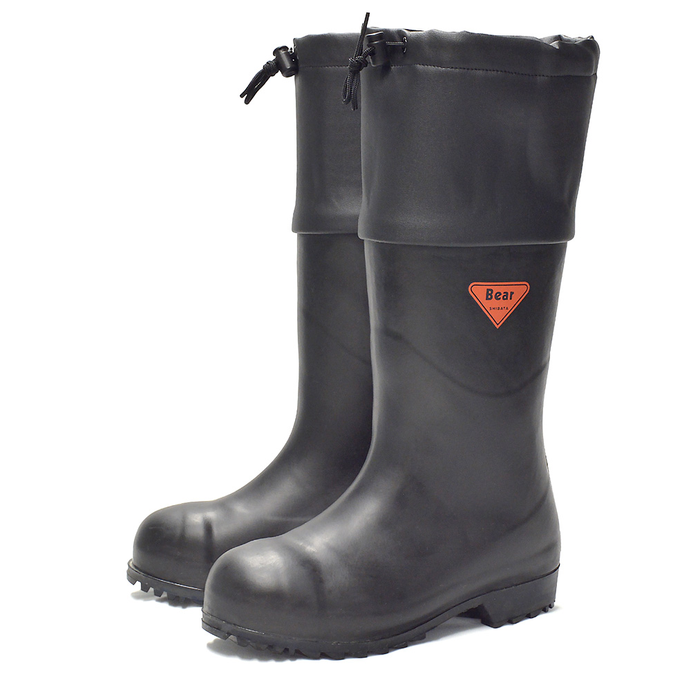 SHIBATA 防寒安全長靴 セーフティベアー#1001白熊 フードあり ブラック