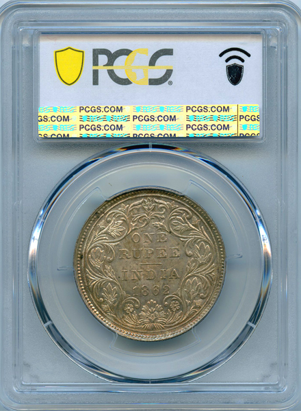 英領インド ヴィクトリア 1862(B) ルピー 銀貨 PCGS MS64 | ARK