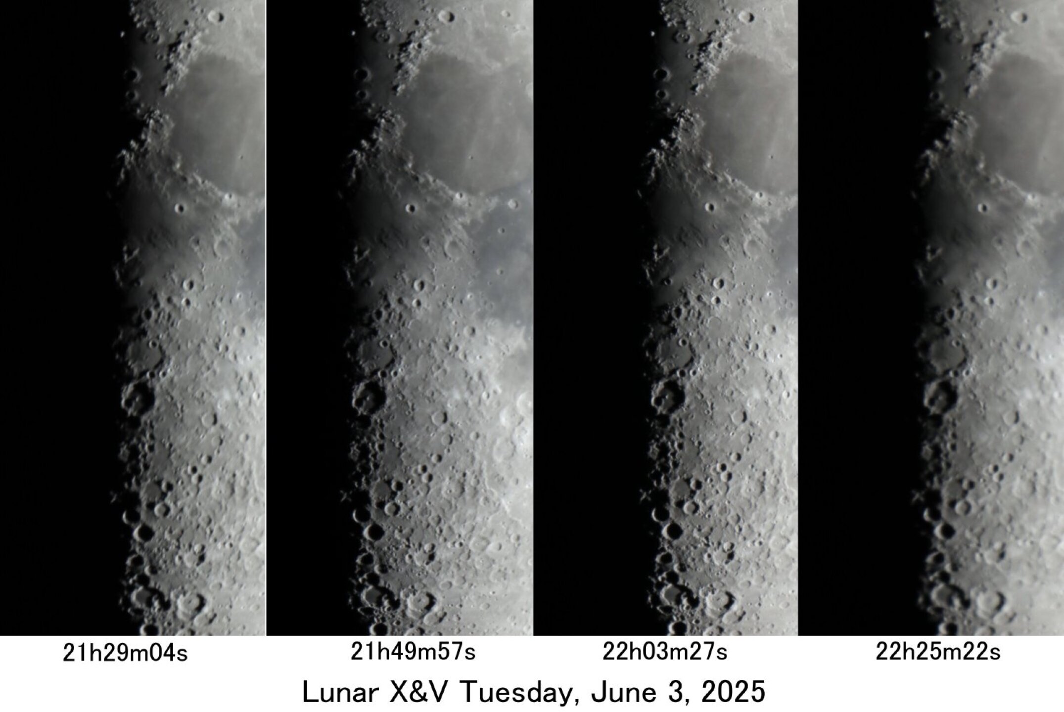 122767: Lunar X&V Tuesday, June 3, 2025 by もくせい - 天体写真