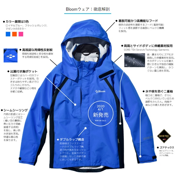 田中産業 ゴアテックス(GORE-TEX) ブルーム ウェア 上下セット