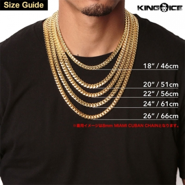 12mm ICED MIAMI CUBAN CHAIN 22 ネックレス チェーン|KING ICE