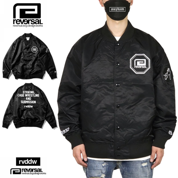 在庫処分30％OFF】Majestic×rvddw SATIN STADIUM JACKET rvmjstc001