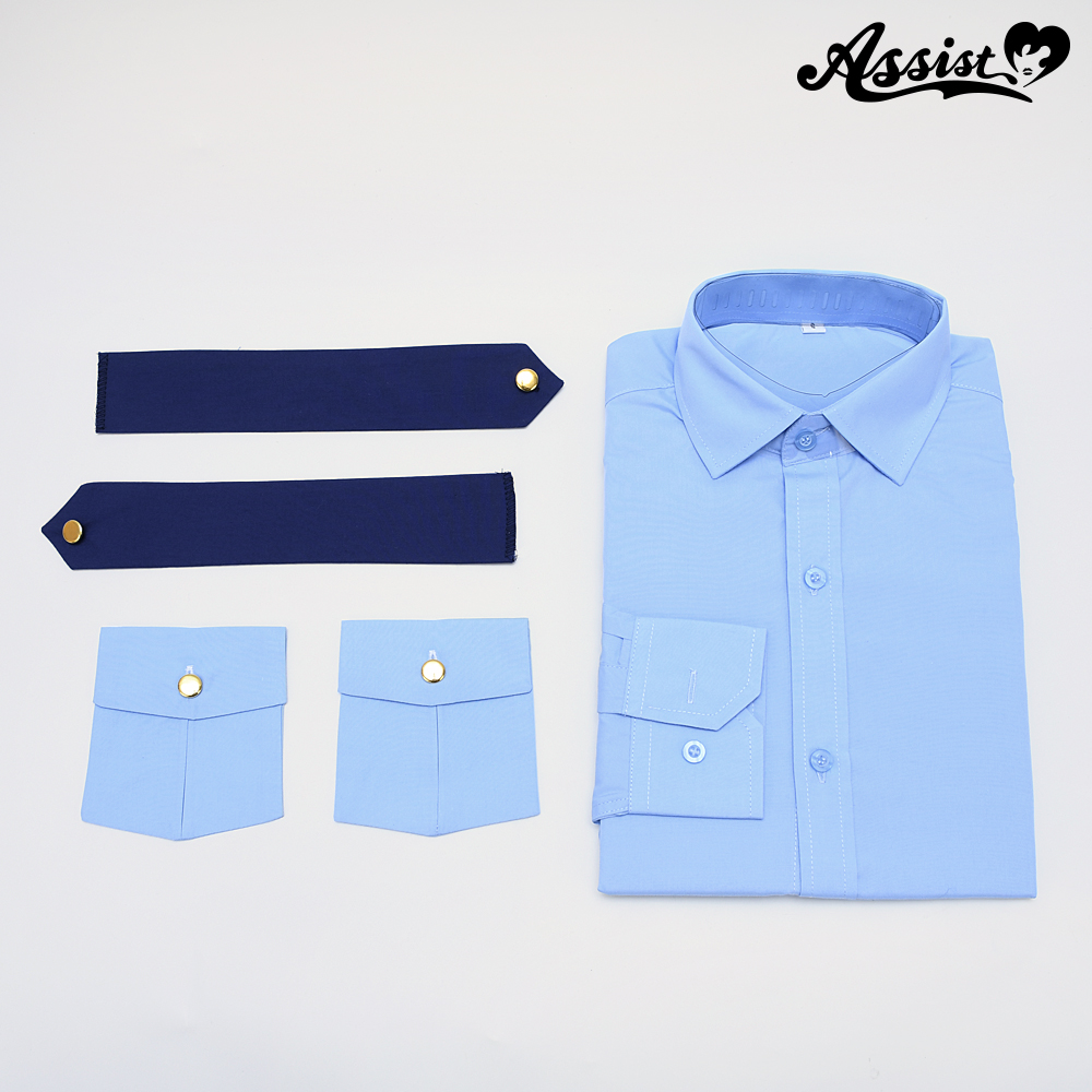 コスプレ用衣装・パーツ 警官風カラーシャツ (男装仕様・長袖) S