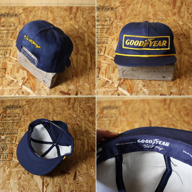 GOODYEAR USA製 古着 キャップ ネイビー ワッペン グッドイヤー