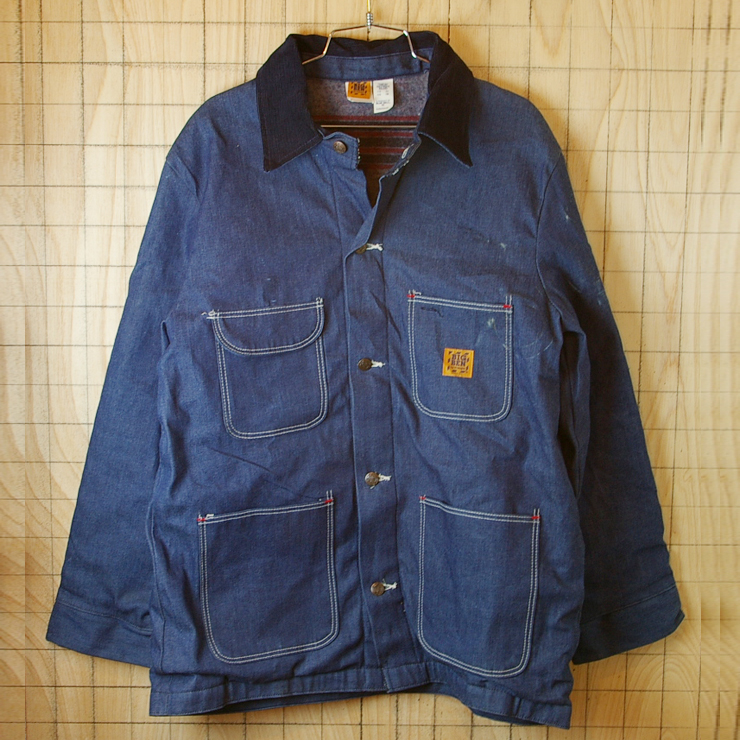 Wrangler】古着BIGBEN(ビッグベン)裏地ブランケット濃紺ラングラー